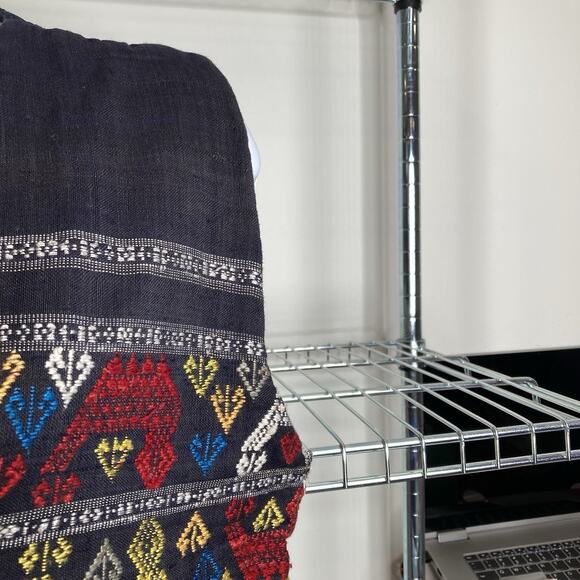 Vintage Women's Embroidered Aztec Tribal Print Vest Est. Size M Tapestry Boho - Picture 7 of 10